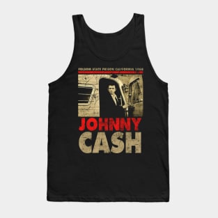 Folsom State Prison California 1968 Johnny Cash // Typography Design Tank Top